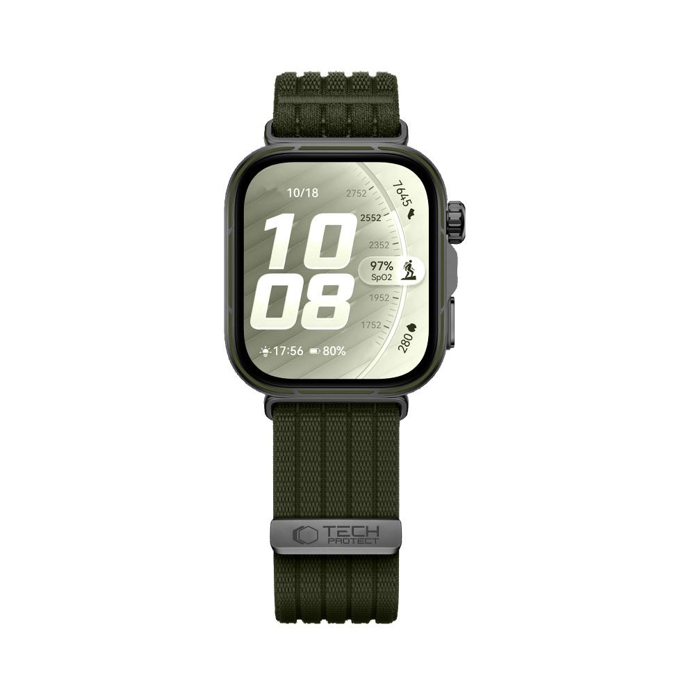 Kryt Tech-Protect Nylon Huawei Watch Fit 3 / 4 / 4 Pro / 5 / 5 Pro Military Green