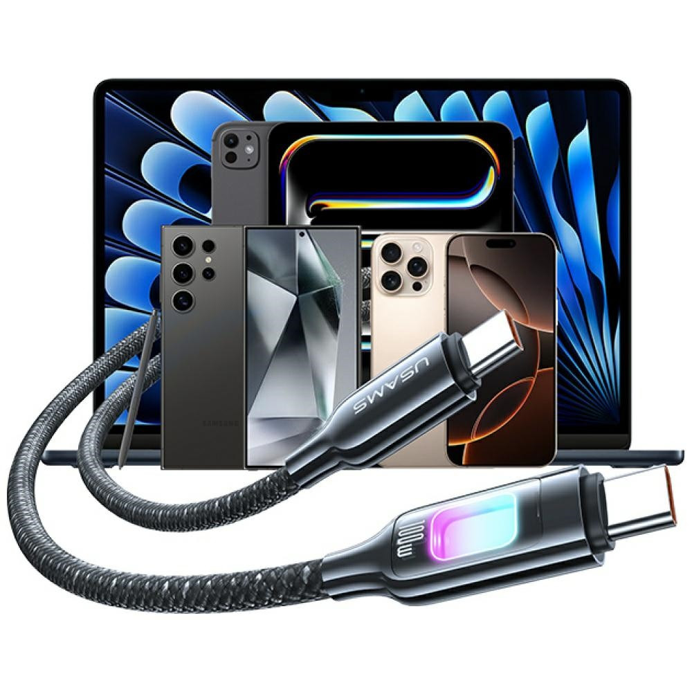 USAMS TC Series SJ750 USB-C to USB-C Cable 100W 1.2 m tarnish