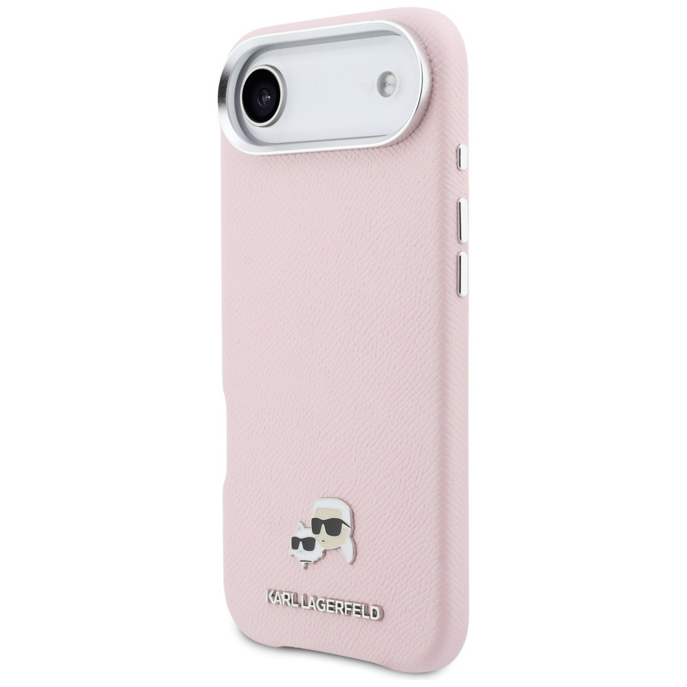 Kryt Karl Lagerfeld Karl & Choupette Head Pins Saffiano MagSafe Apple iPhone Air pink
