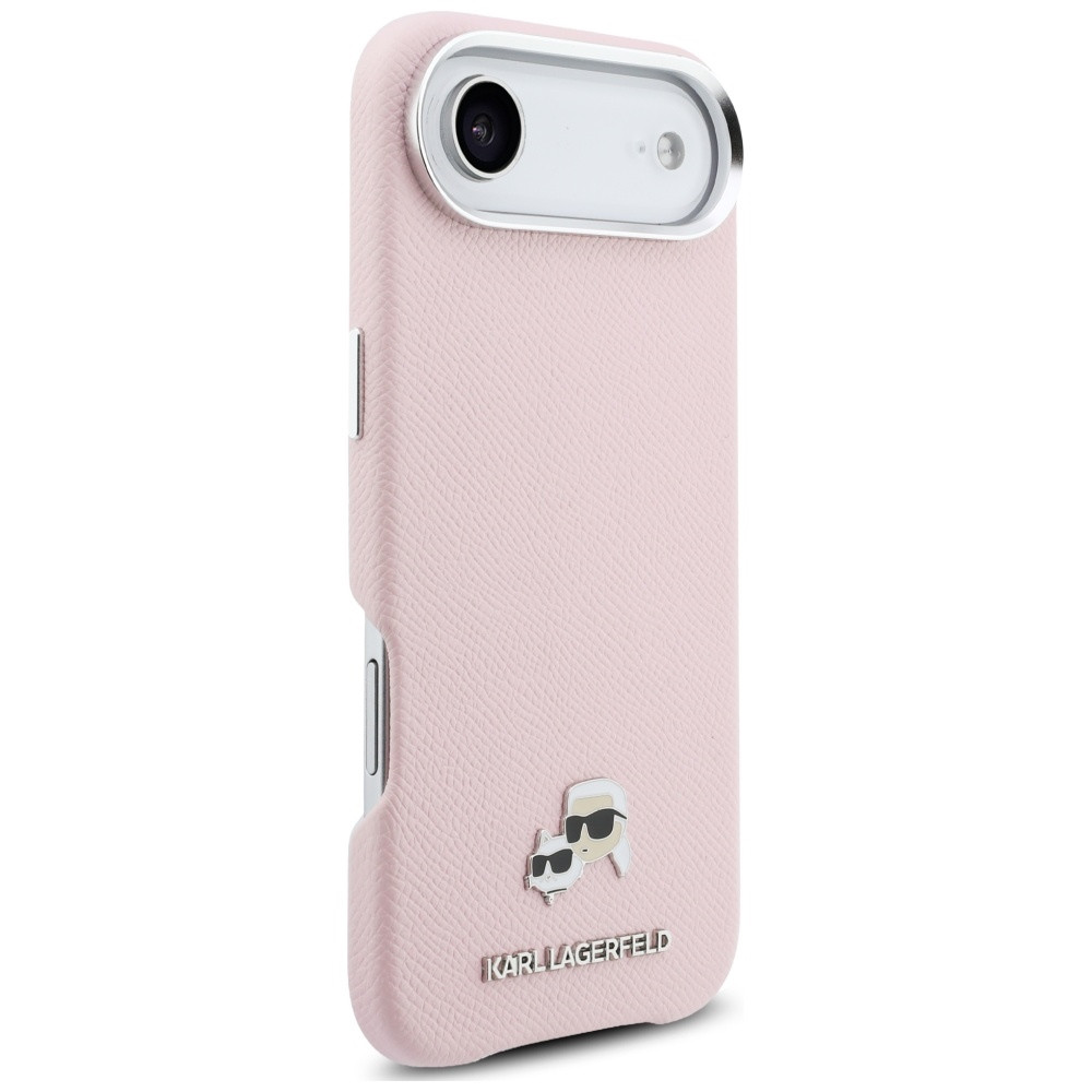 Kryt Karl Lagerfeld Karl & Choupette Head Pins Saffiano MagSafe Apple iPhone Air pink