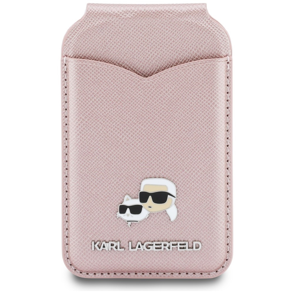 Knížkové pouzdro Karl Lagerfeld Stand Mirror MagSafe Wallet Pink