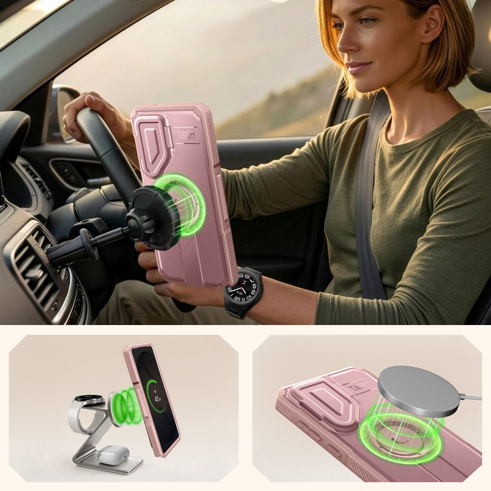 Kryt Tech-Protect Kevlar MagSafe Samsung Galaxy S26 Ultra Pink [2 PACK]
