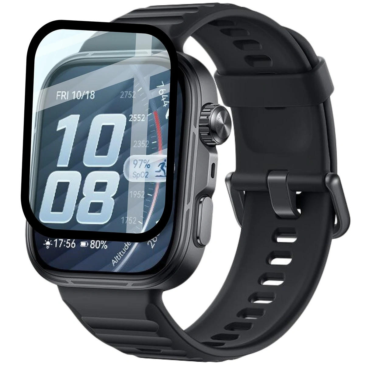 Kryt Bizon Watch Glass Edge Hybrid Huawei Watch Fit 5 Pro, black