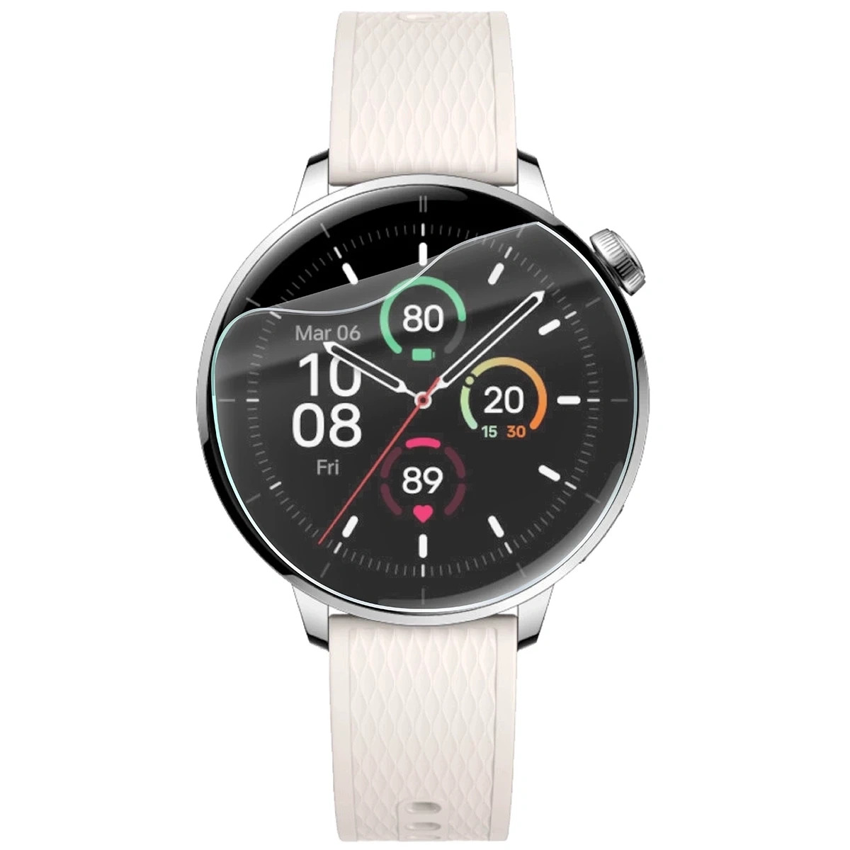 Ochranná fólie Bizon Watch Film HydroFlex OnePlus Watch 3 43 mm [3 PACK]