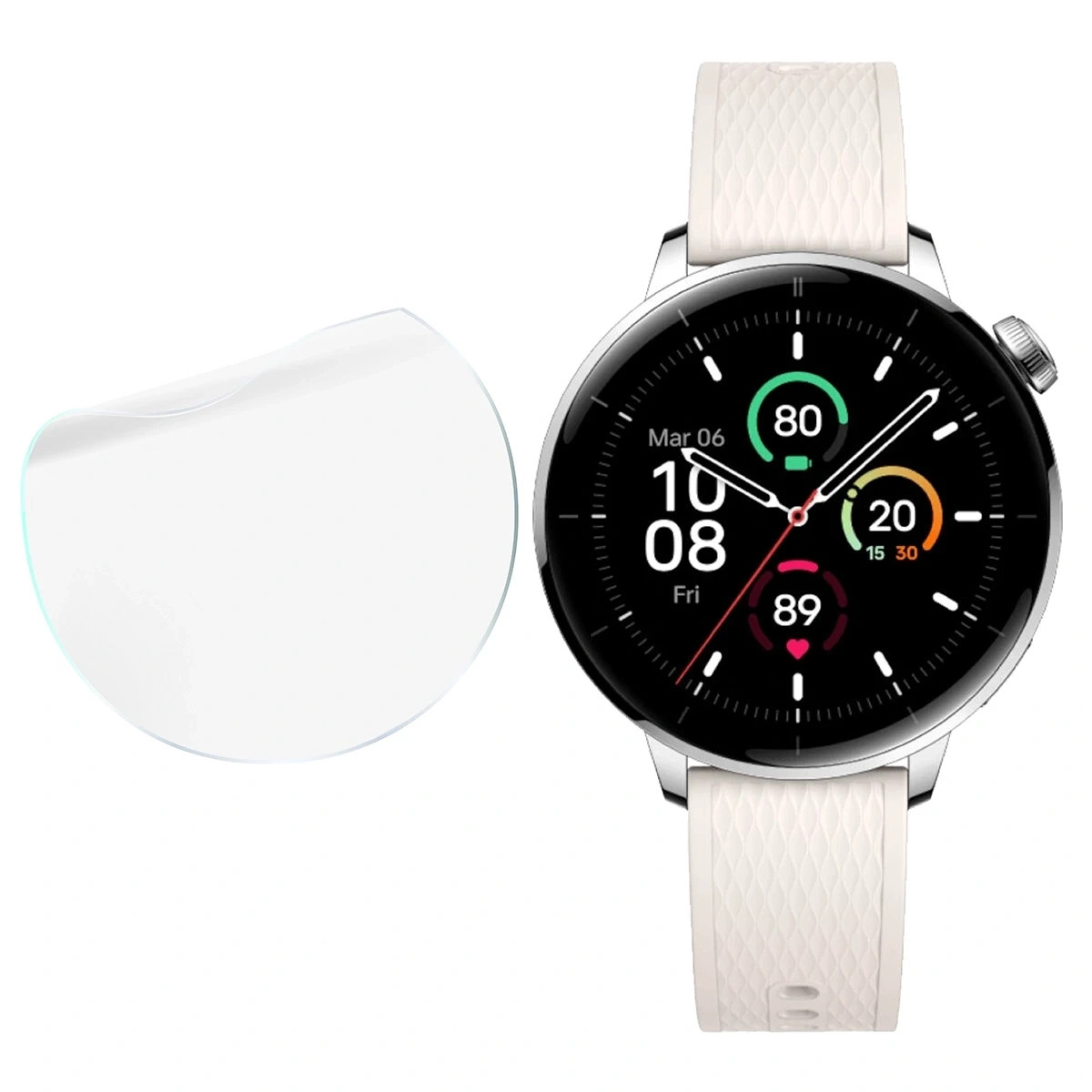 Ochranná fólie Bizon Watch Film HydroFlex OnePlus Watch 3 43 mm [3 PACK]