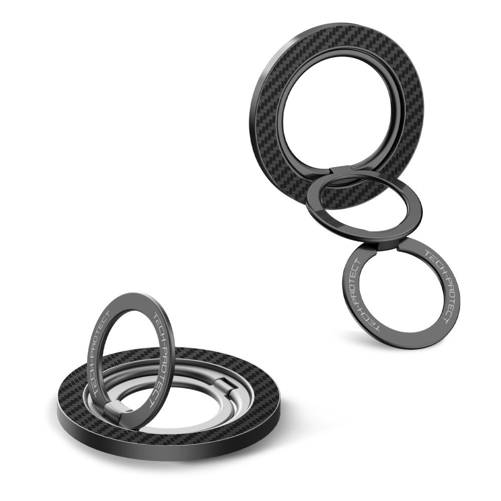 Kryt Tech-Protect MMR800 Magnetic MagSafe Phone Ring Carbon Black