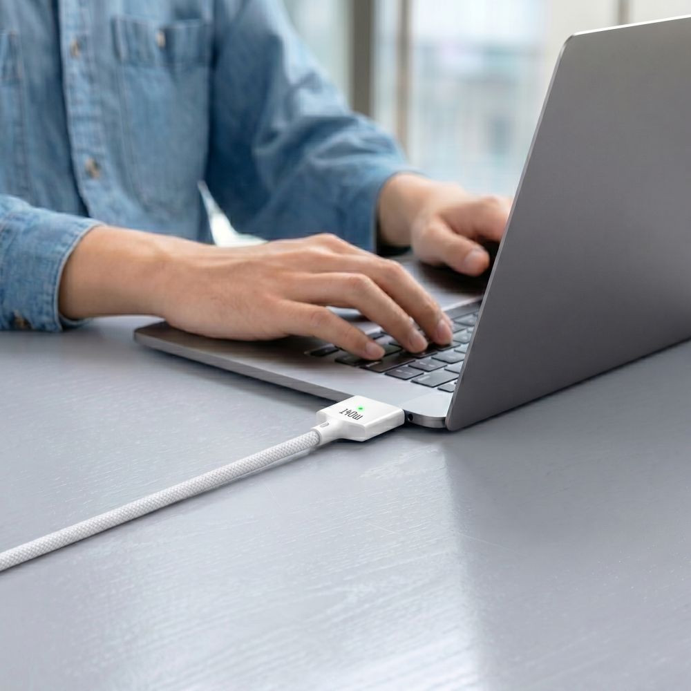Tech-Protect MMC01 Ultraboost Magnetic MacBook Cable USB-C / MagSafe 3 140 W 200cm White