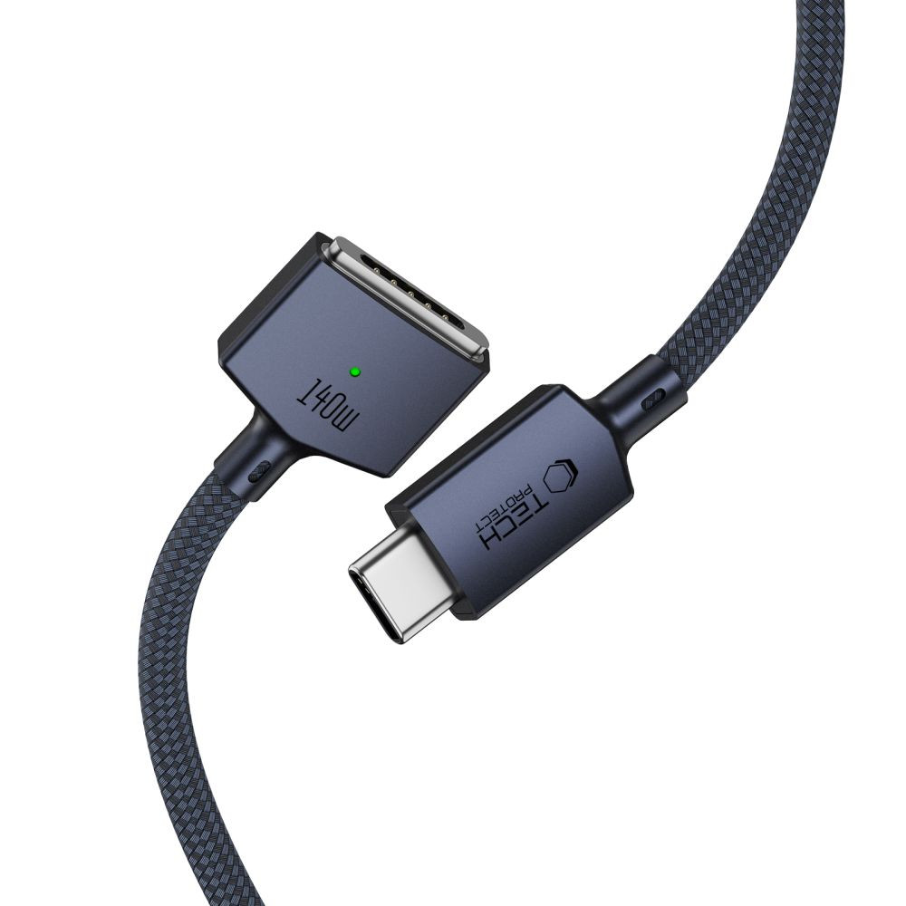 Tech-Protect MMC01 Ultraboost Magnetic MacBook Cable USB-C / MagSafe 3 140 W 200 cm Midnight Blue