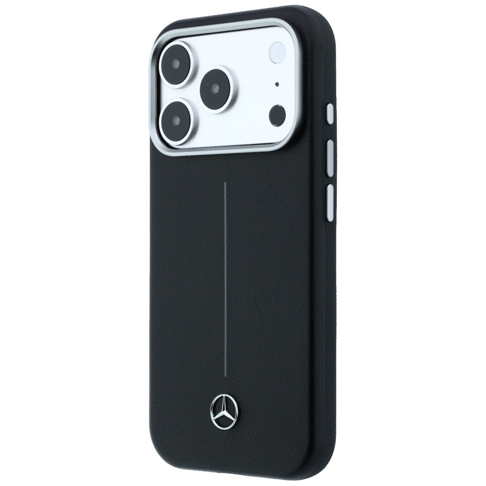 Kryt Mercedes Leather Semi Wrap Iconic Line MagSafe Apple iPhone 17 Pro Max black