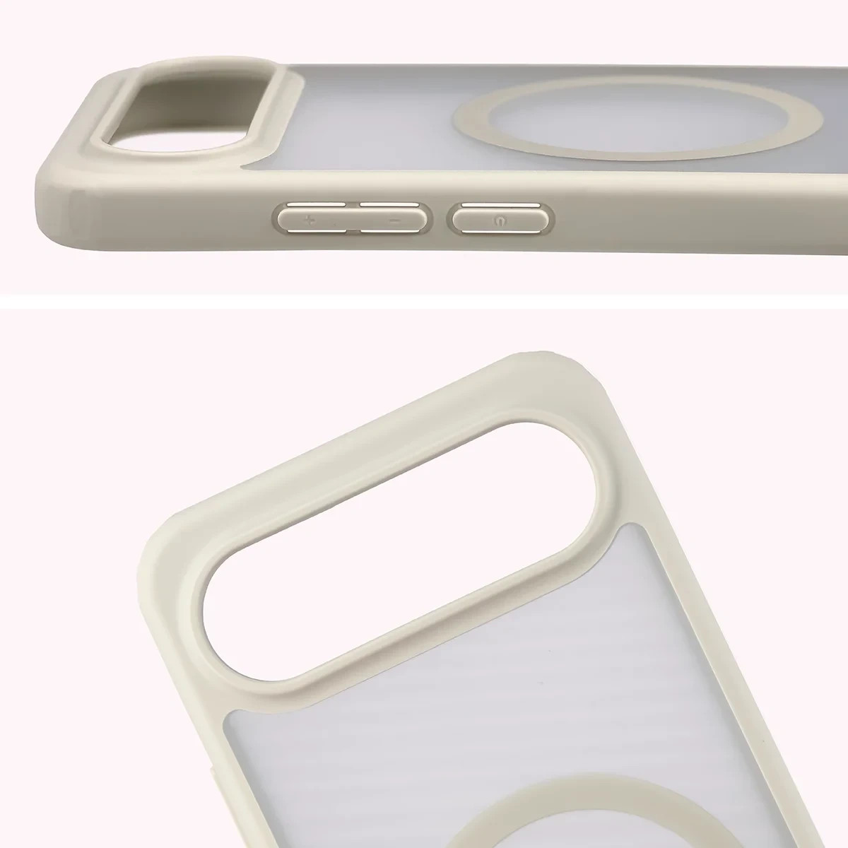 Kryt Bizon Case MatteO Magnetic Vivo X300 FE, smoky beige