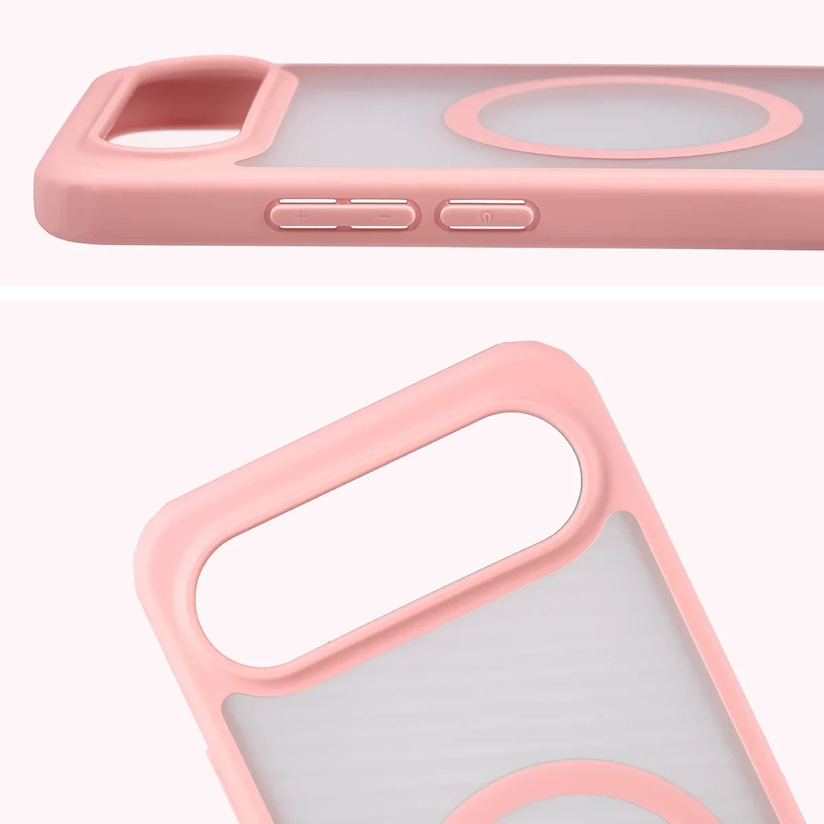 Kryt Bizon Case MatteO Magnetic Vivo X300 FE, smoky light pink