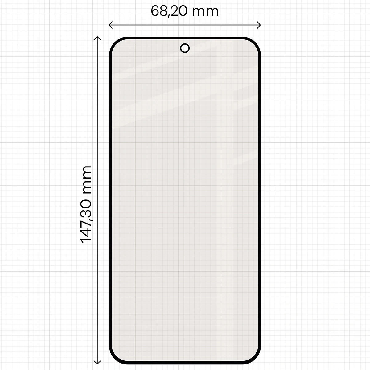 Ochranné sklo Bizon Glass Matte Duo Vivo X300 FE, black frame [2 PACK]