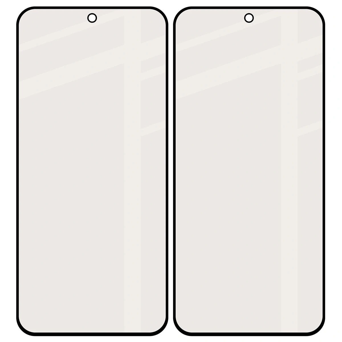 Ochranné sklo Bizon Glass Matte Duo Vivo X300 FE, black frame [2 PACK]