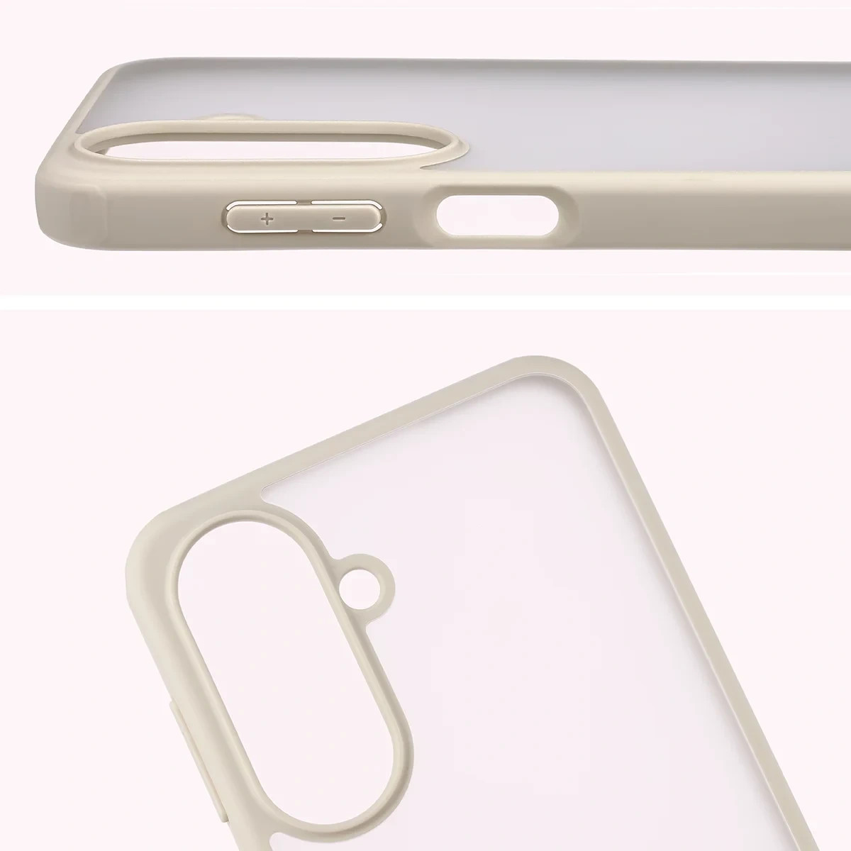 Kryt Bizon Case Angelo Samsung Galaxy A27 5G, semi-transparent with a beige frame