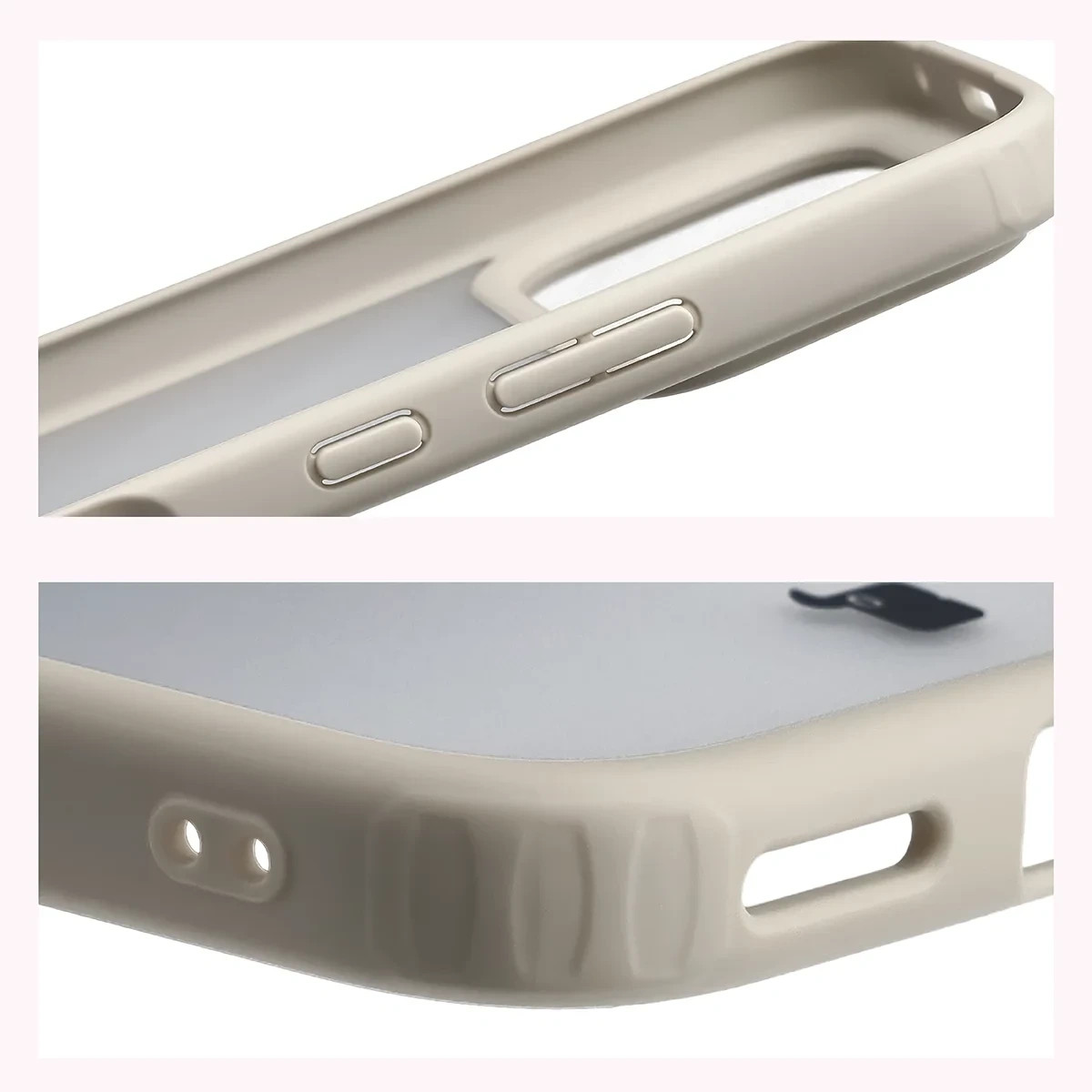 Kryt Bizon Case Angelo Honor 600 5G / 600 Pro 5G, semi-transparent with a beige frame