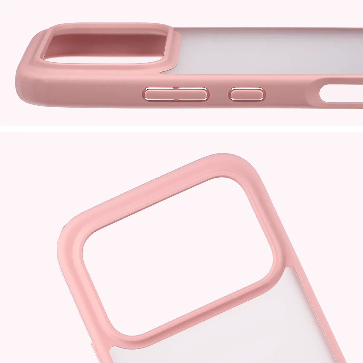 Kryt Bizon Case Angelo Honor 600 5G / 600 Pro 5G, semi-transparent with a light pink frame