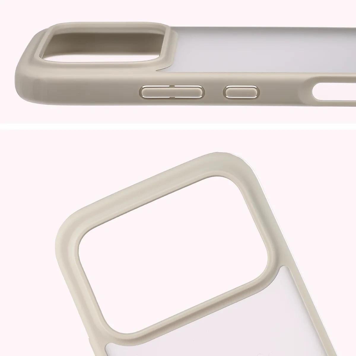 Kryt Bizon Angelo Pack Honor 600 5G / 600 Pro 5G, semi-transparent with a beige frame