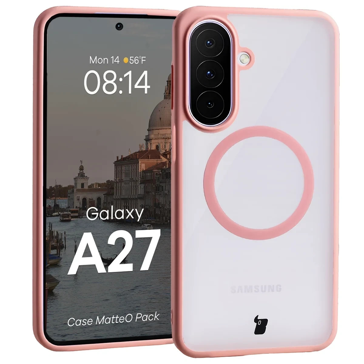 Kryt Bizon MatteO Magnetic Pack Samsung Galaxy A27 5G, smoky light pink