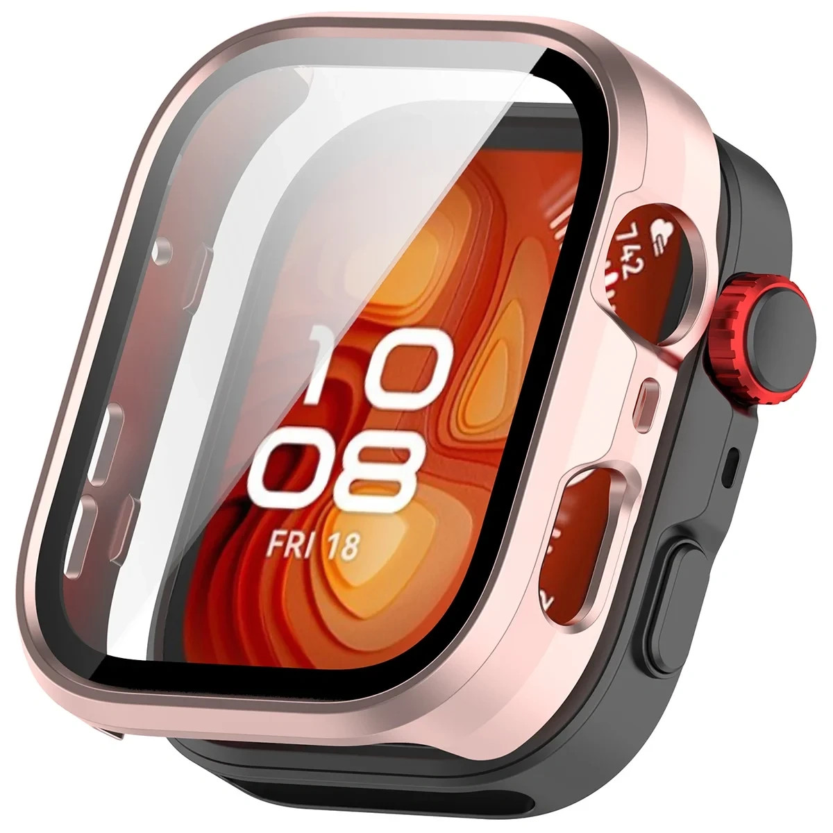 Kryt Bizon Case Watch Adamo Huawei Watch Fit 5 Pro, satin pink