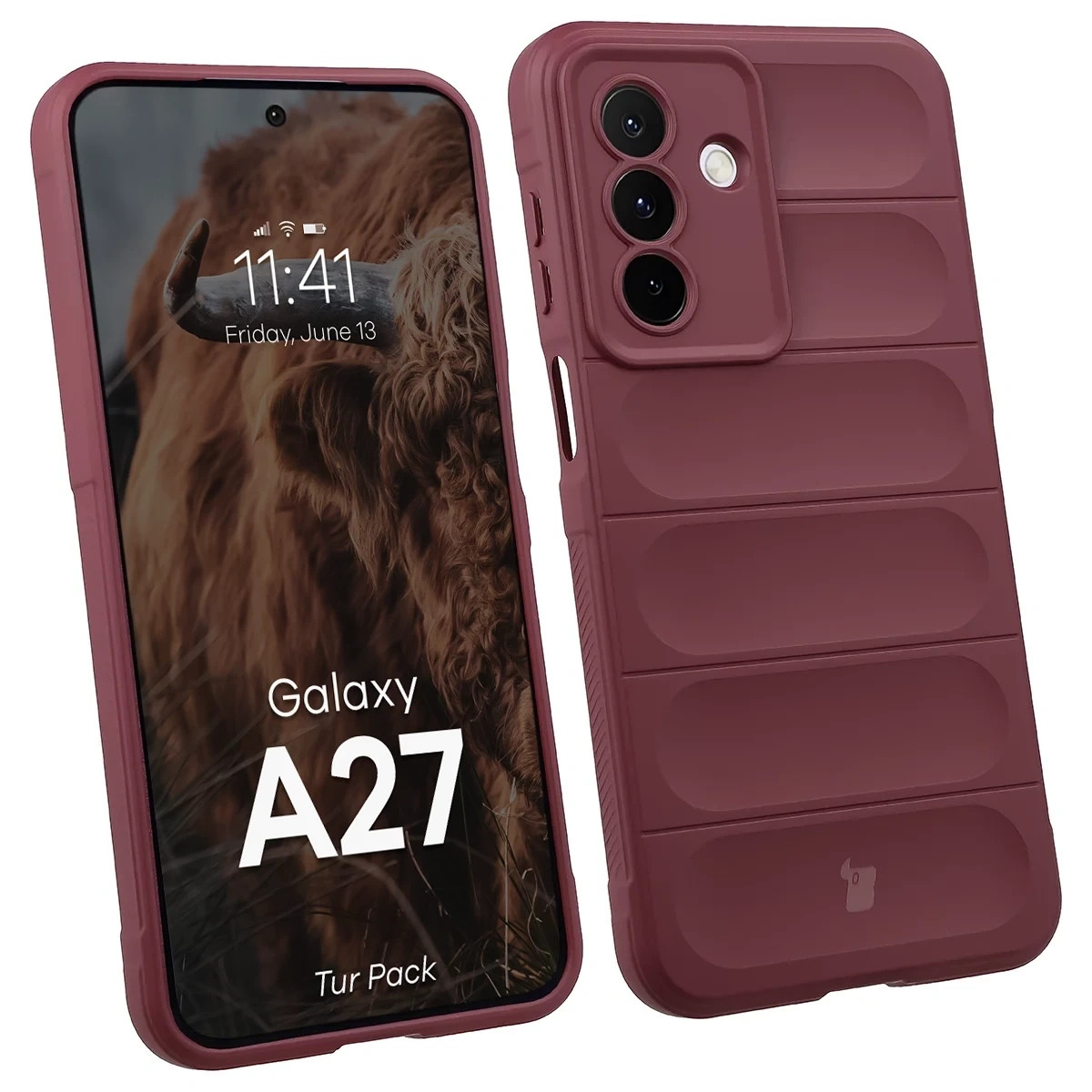Kryt Bizon Tur Pack Samsung Galaxy A27 5G, burgundy