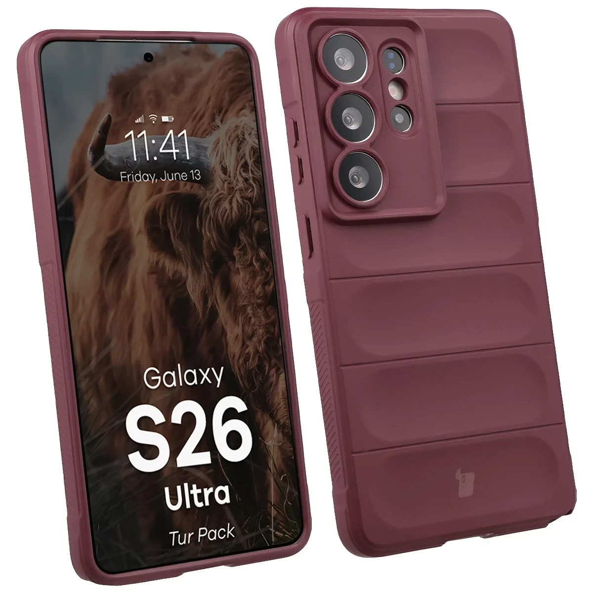 Kryt Bizon Tur Pack Samsung Galaxy S26 Ultra, burgundy