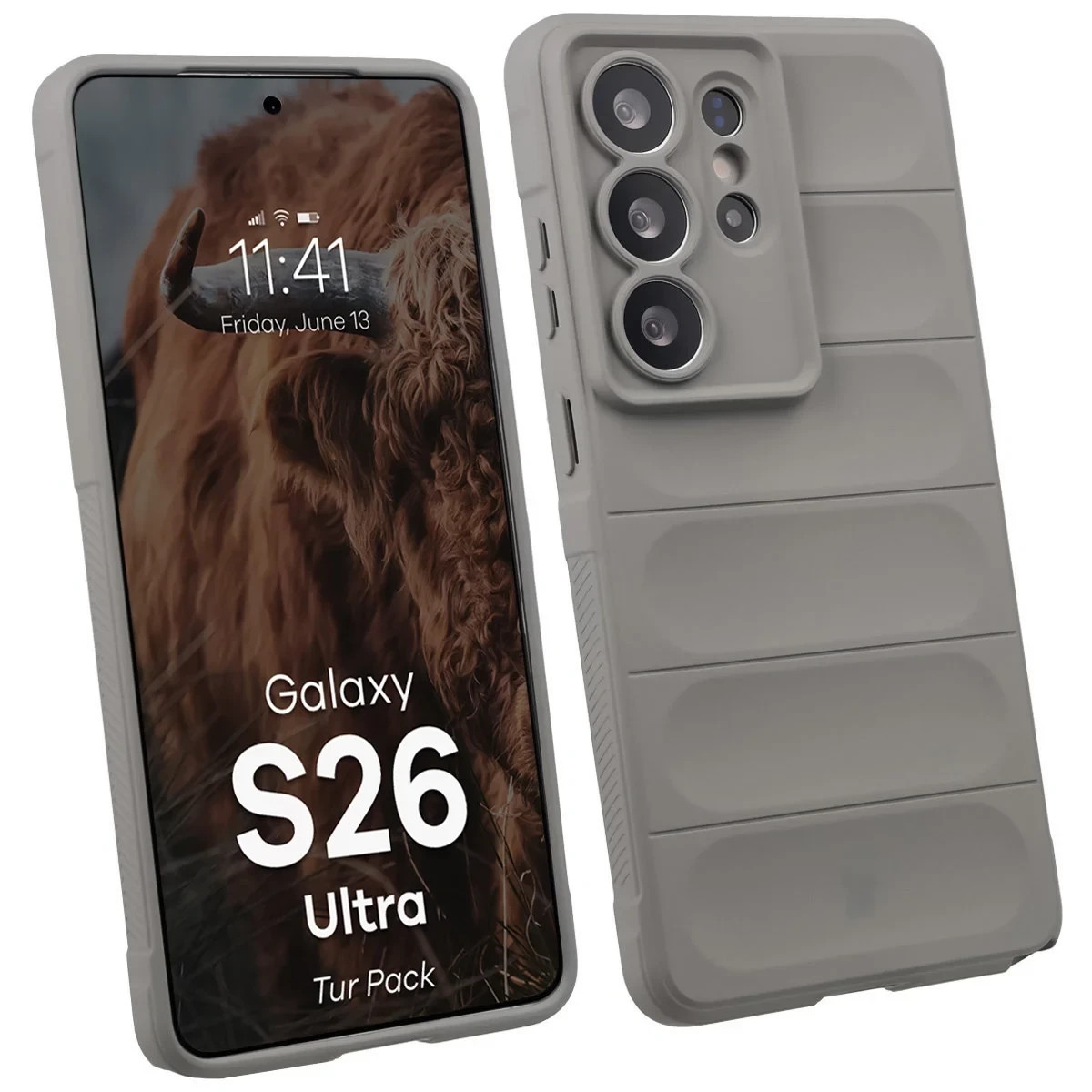 Kryt Bizon Tur Pack Samsung Galaxy S26 Ultra, light grey