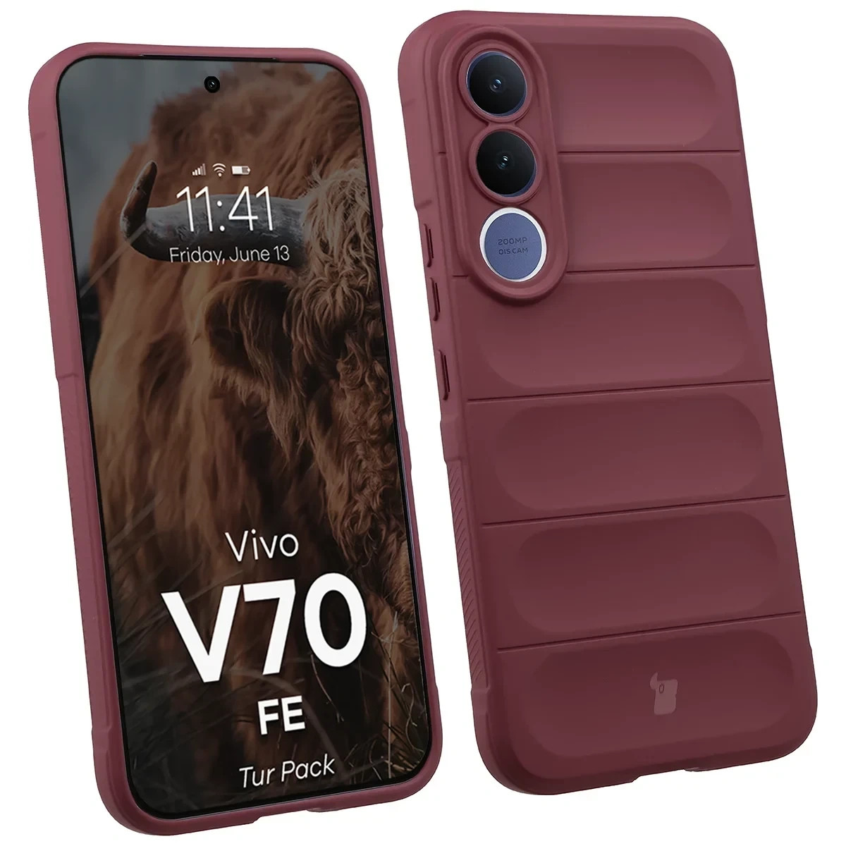 Kryt Bizon Tur Pack Vivo V70 FE 5G, burgundy