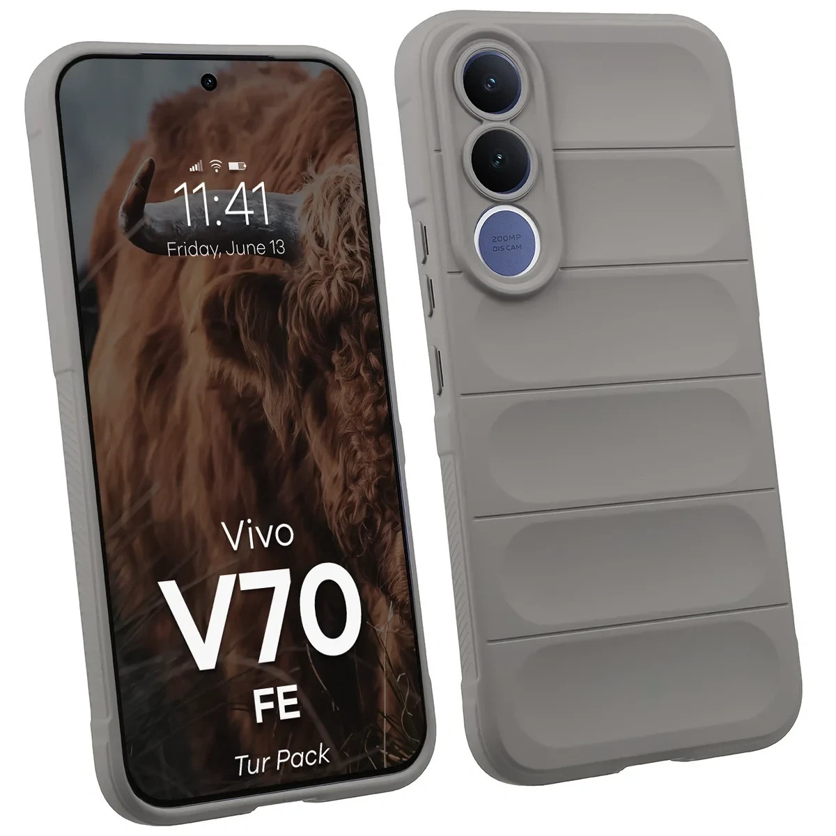 Kryt Bizon Tur Pack Vivo V70 FE 5G, light grey