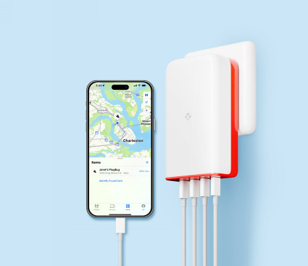 Síťová nabíječka Twelve South PlugBug 120 120W PD , 4xUSB-C compatible with Apple Find My (EU and UK plugs included)
