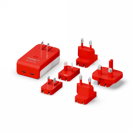 Síťová nabíječka Twelve South PlugBug 50 Travel 50W PD , 2xUSB-C compatible with Apple Find My (EU, UK, US, KR, AU plugs)