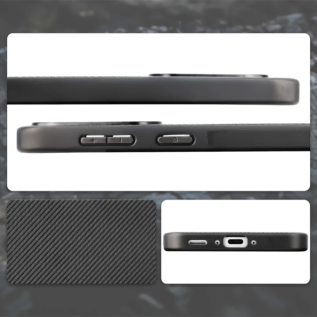 Kryt Bizon Case CarbO Magnetic Samsung Galaxy A37 5G, black