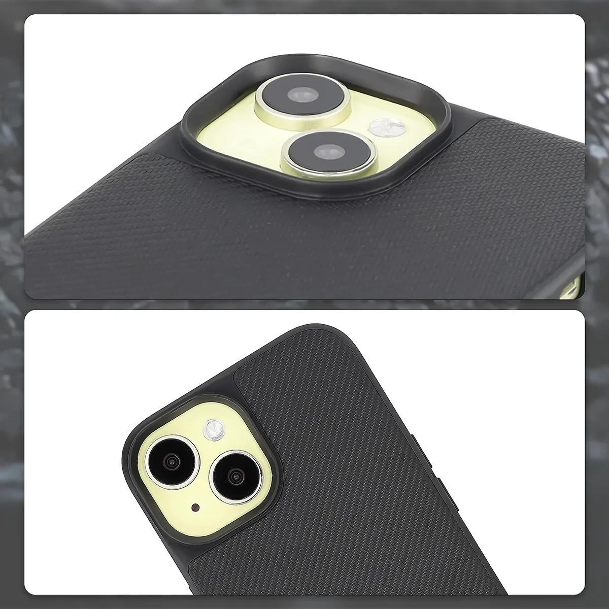Kryt Bizon Case CarbO Magnetic Apple iPhone 15, black