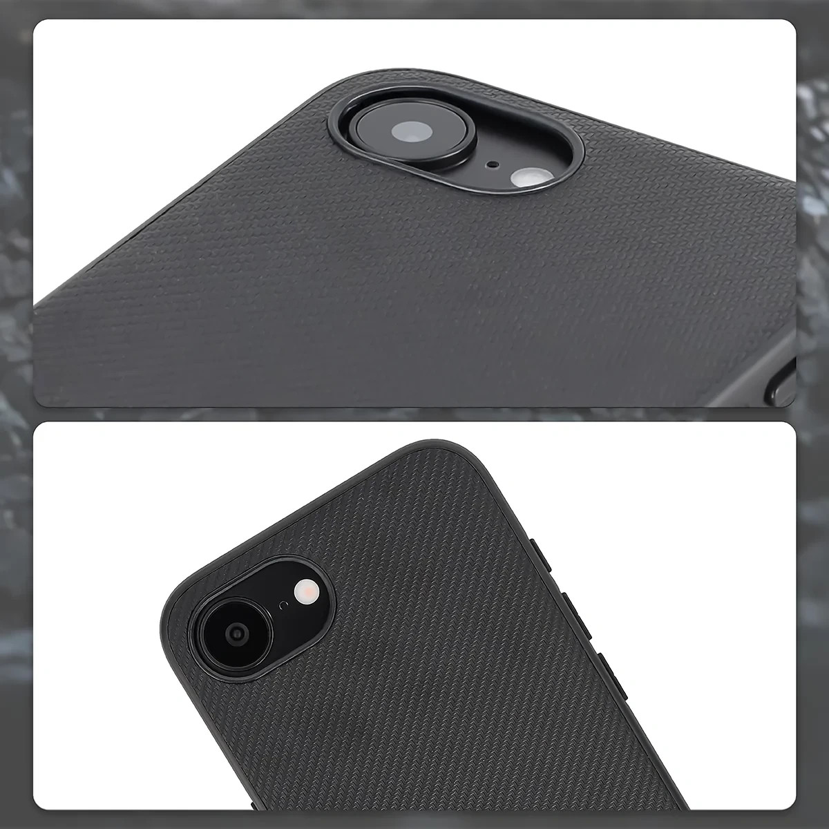 Kryt Bizon Case CarbO Magnetic Apple iPhone 17e / 16e, black