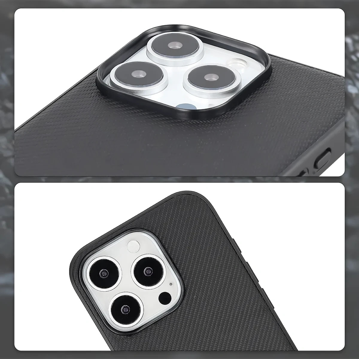 Kryt Bizon Case CarbO Magnetic Apple iPhone 16 Pro, black