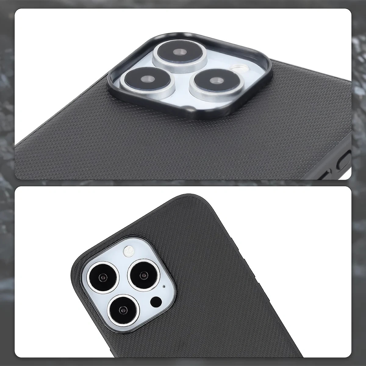 Kryt Bizon Case CarbO Magnetic Apple iPhone 16 Pro Max, black