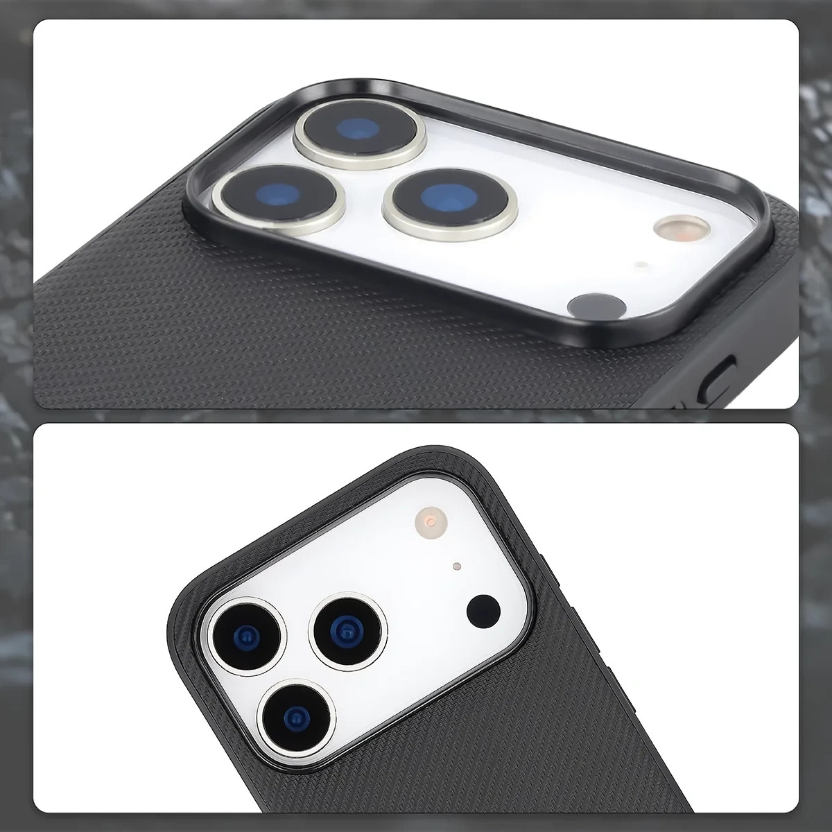 Kryt Bizon Case CarbO Magnetic Apple iPhone 17 Pro, black