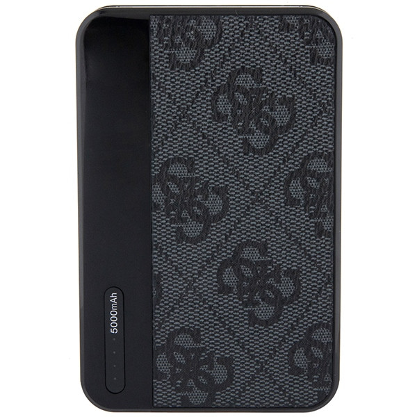 Powerbank Guess GUPB5LP4GEGK 5000mAh 15W 4G Leather Metal Logo black