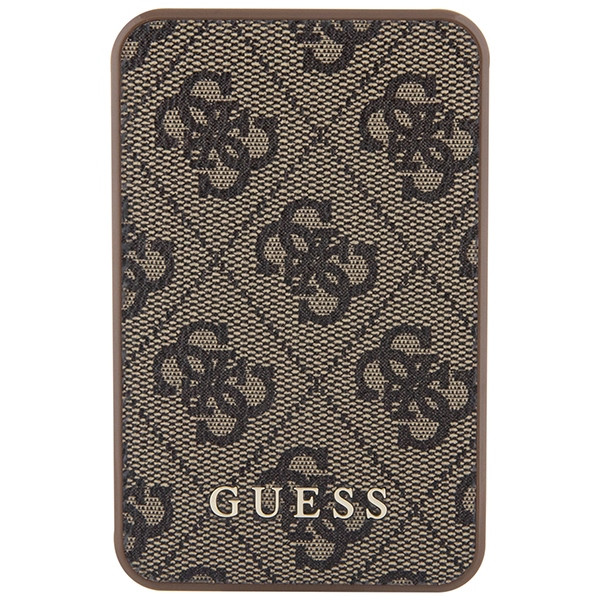 Kryt Powerbank Guess GUPB5LP4GEGW 5000mAh 15W 4G Leather Metal Logo brown