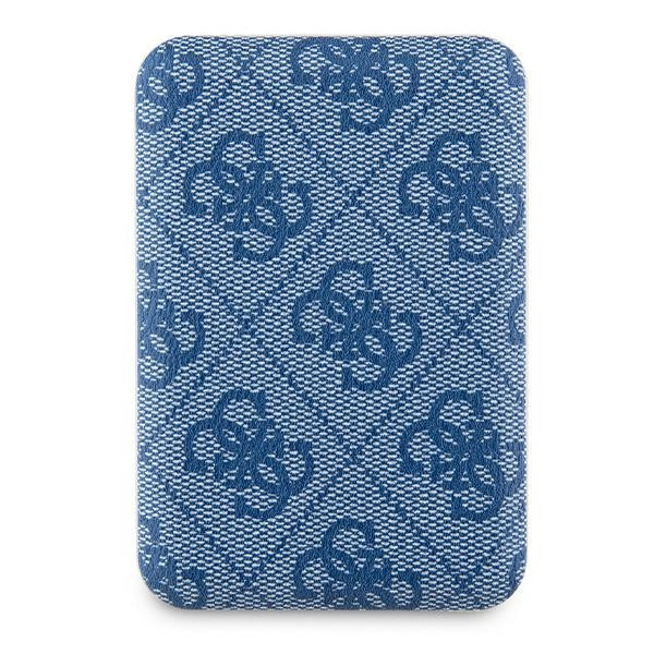 Kryt Induction Powerbank Guess GUPB5FP4EMGB 5000mAh 15W 4G Leather Metal Logo MagSafe blue
