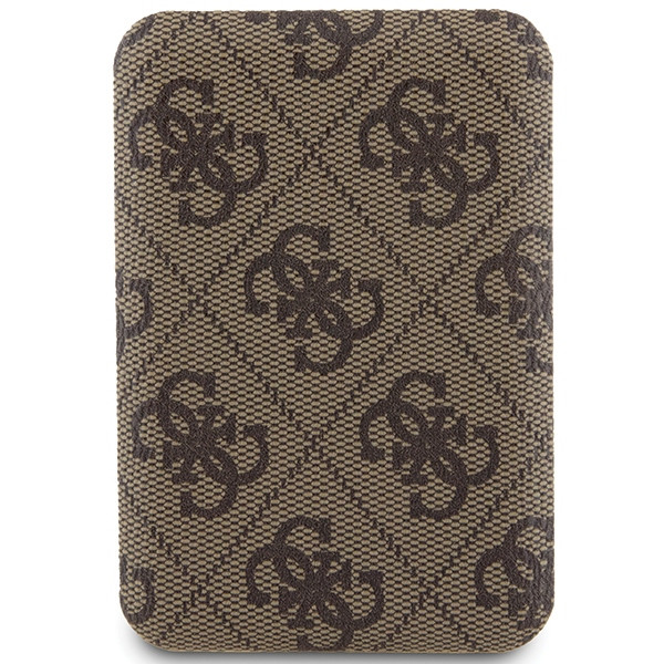 Kryt Induction Powerbank Guess GUPB5FP4EMGW 5000mAh 15W 4G Leather Metal Logo MagSafe brown