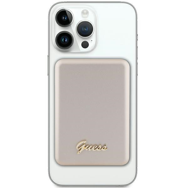Kryt Induction Powerbank Guess GUPBM3ALGSGD 3000mAh 5W MagSafe Metal Script Logo gold