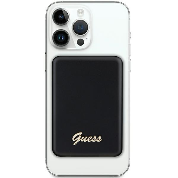 Kryt Induction Powerbank Guess GUPBM3ALGSGK 3000mAh 5W MagSafe Metal Script Logo black