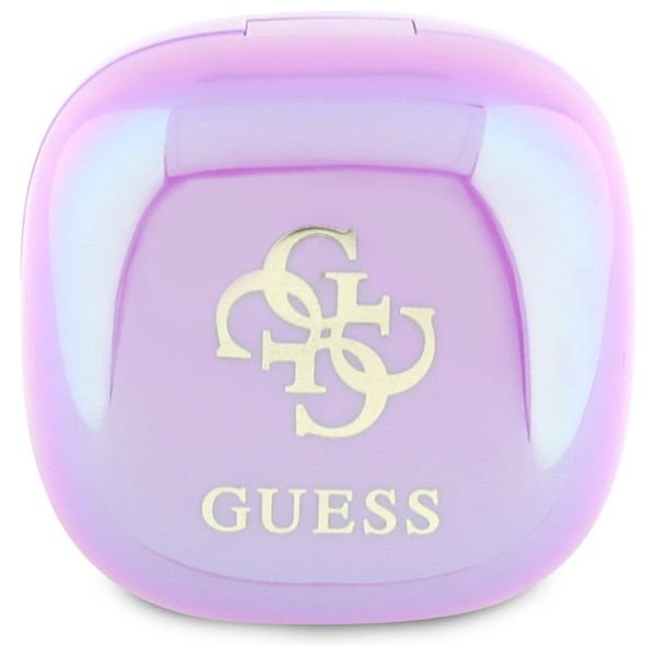 Kryt Wireless TWS in-ear headphones Guess GUTWSJ144ESU + docking station Iridescent 4G Printed Logo purple