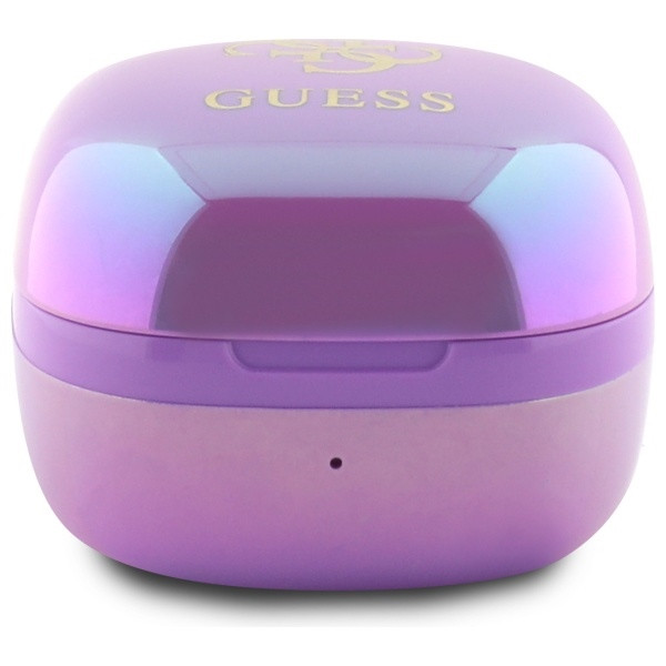 Sluchátka Wireless TWS in-ear Guess GUTWSJ144ESU + docking station Iridescent 4G Printed Logo purple