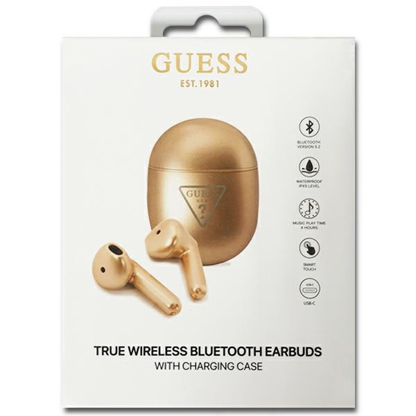 Kryt Wireless TWS in-ear headphones Guess GUTWST82TRD TWS + docking station Triangle Logo gold