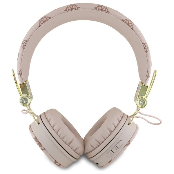 Kryt Wireless over-ear headphones Guess ENC GUBH70EPOSMW Peony Script Round Shape brown
