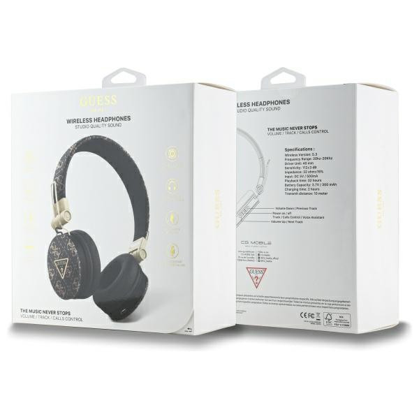 Kryt Wireless over-ear headphones Guess ENC GUBH70E4PTMK 4G Triangle Round Shape black
