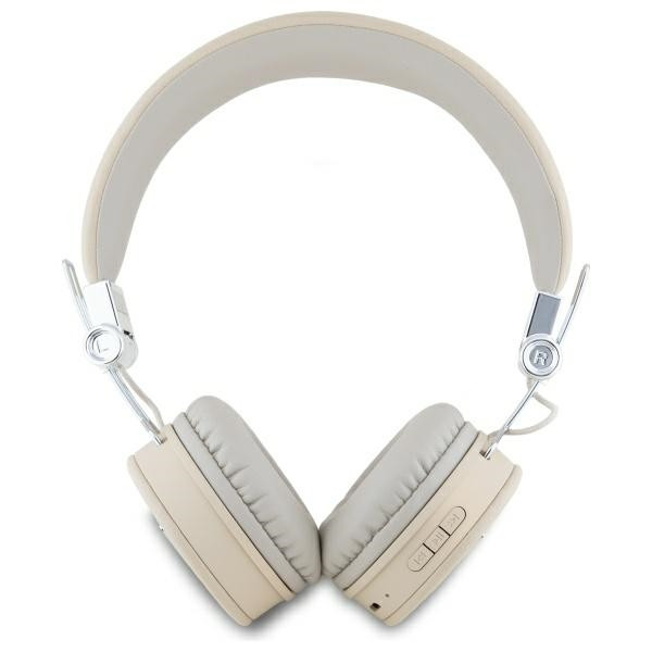 Kryt Wireless over-ear headphones Guess ENC GUBH70PGTSPSE Grained Classic Round Shape beige