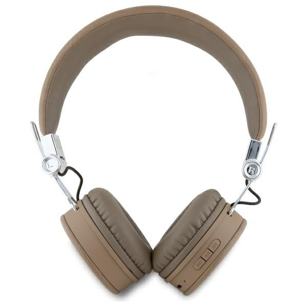 Kryt Wireless over-ear headphones Guess ENC GUBH70PGTSPSW Grained Classic Round Shape brown