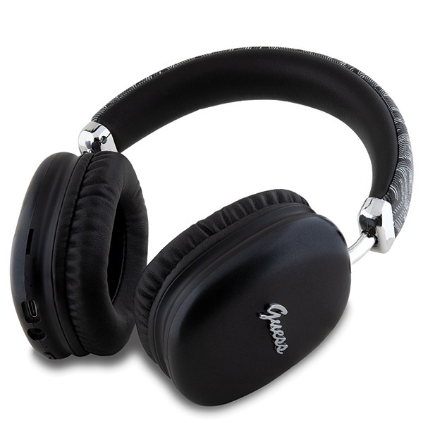 Kryt Wireless over-ear headphones Guess GUBHK1GCTCSK Gcube Metallic Script Logo black